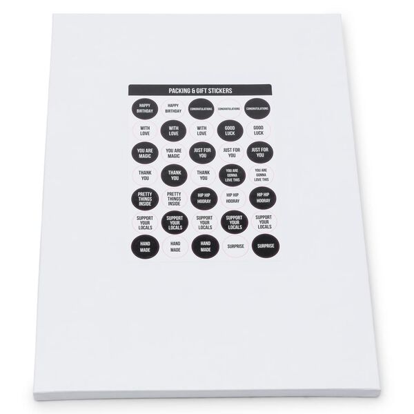 rillprint &Eacute;tiquettes autocollantes de cadeaux 10 feuilles x 5 bo&icirc;tes