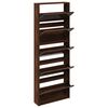 vidaXL Armoire &agrave; chaussures miroir 5niveaux Ch&ecirc;ne marron 63x17x169,5cm
