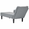 vidaXL Fauteuil long avec accoudoir droit gris clair tissu
