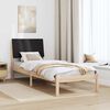 vidaXL Cadre de lit Marron et noir 75 x 190 cm Bois massif en pin