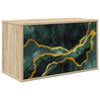 vidaXL Meuble TV mural WIJHE 69 x 33 x 40 cm Ch&ecirc;ne Sonoma