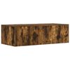 vidaXL Bureau mural Ch&ecirc;ne fum&eacute; 100 x 45 x 30 cm Bois d'ing&eacute;nierie