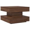 vidaXL Table basse rotative &agrave; 360 degr&eacute;s ch&ecirc;ne marron 50x50x34,5 cm