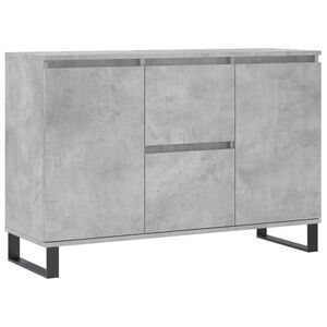 vidaXL Buffet gris b&eacute;ton 101,5x35x70 cm bois d'ing&eacute;nierie