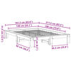 vidaXL Cadre de lit sans matelas blanc 140x190 cm bois de pin massif
