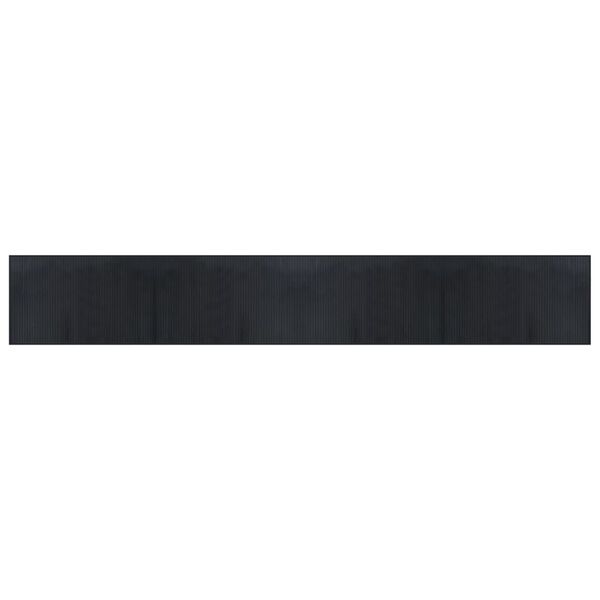 vidaXL Tapis rectangulaire noir 60x400 cm bambou