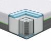 vidaXL Matelas Blanc et Gris 90 x 190 cm Tissu jacquard