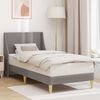 vidaXL Cadre de lit avec t&ecirc;te de lit Taupe 90 x 200 cm tissu