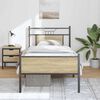 vidaXL Cadre de lit sans matelas ch&ecirc;ne sonoma 90x190 cm