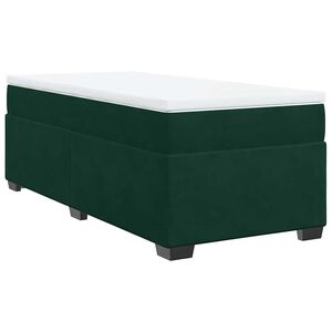 vidaXL Sommier &agrave; lattes de lit avec matelas Vert fonc&eacute; 100x200 cm
