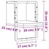 vidaXL &Eacute;tag&egrave;re murale avec barre ch&ecirc;ne marron 20x25x30 cm