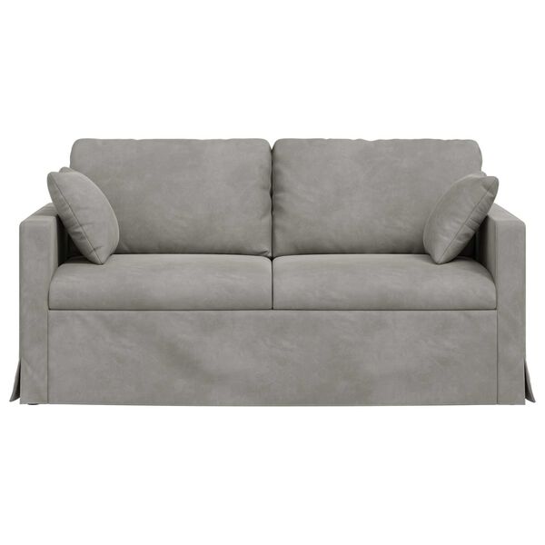 vidaXL Canap&eacute; Gris clair