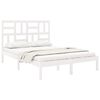 vidaXL Cadre de lit sans matelas blanc bois massif 160x200 cm