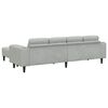 vidaXL Canap&eacute; de salon 3 pcs Gris clair