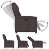 vidaXL Fauteuil inclinable Marron fonc&eacute; Tissu