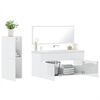 vidaXL Ensemble de meubles de salle de bain 3 pcs blanc brillant