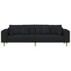 vidaXL Canap&eacute; avec coussin Noir 250 x 77 x 76 cm tissu