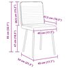 vidaXL Chaises &agrave; manger lot de 4 Bleu Velours