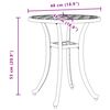 vidaXL Table de jardin bronze &Oslash;48x53 cm aluminium coul&eacute;