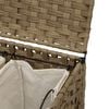 vidaXL Panier &agrave; linge avec roulettes 66x35x60 cm r&eacute;sine tress&eacute;e
