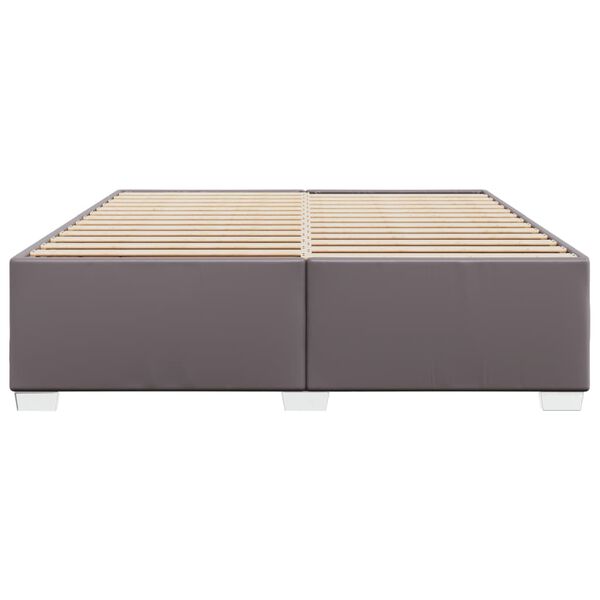 vidaXL Cadre de lit sans matelas gris 200x200 cm similicuir