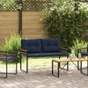 vidaXL Banc &agrave; couches en bois Uni Bleu marine 114 x 55 x 77 cm