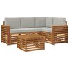 vidaXL Ensemble de canap&eacute;s d'ext&eacute;rieur 5 pcs Gris Naturel et Clair