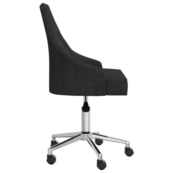 vidaXL Chaise pivotante de bureau Noir Tissu