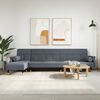 vidaXL Canap&eacute;-lit en forme de L gris 271x140x70 cm velours