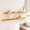 vidaXL &Eacute;tag&egrave;re flottante 2 pcs Jaune moutarde 100 x 9 x 2,5 cm Acier