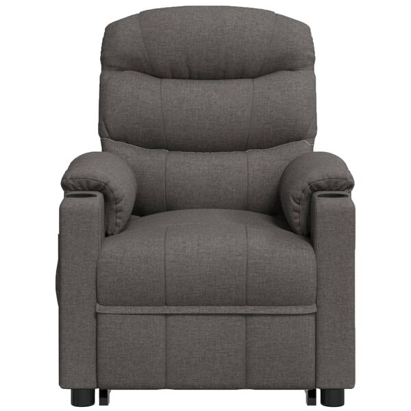 vidaXL Fauteuil de massage inclinable Gris foncé Tissu
