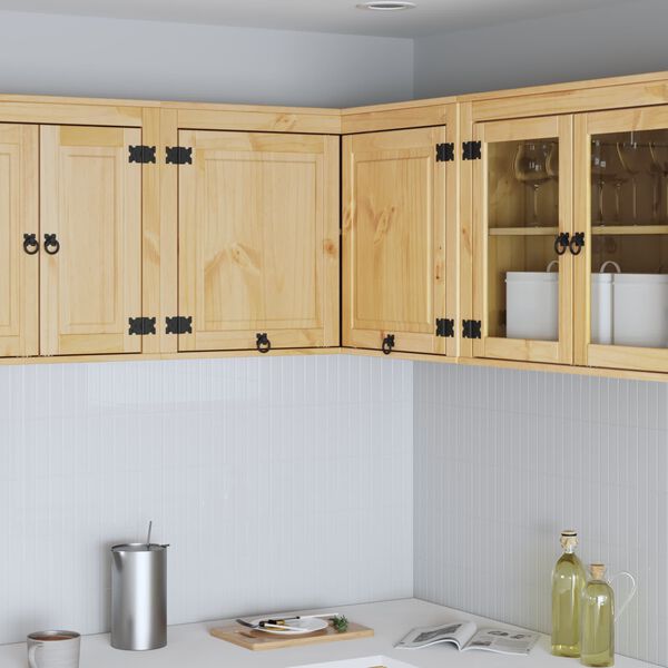 vidaXL Armoire avec &eacute;tag&egrave;re SKI Brun Miel 80 x 80 x 60 cm Pin massif