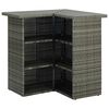 vidaXL Table d'angle de bar Gris 100x50x105 cm R&eacute;sine tress&eacute;e