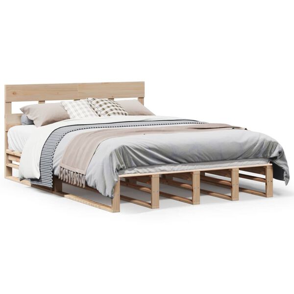 vidaXL Cadre de lit sans matelas 140x200 cm bois massif de pin