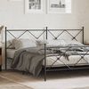 vidaXL T&ecirc;te de lit de remplacement m&eacute;tal noir 200 cm