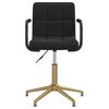vidaXL Chaises pivotantes &agrave; manger lot de 2 noir velours