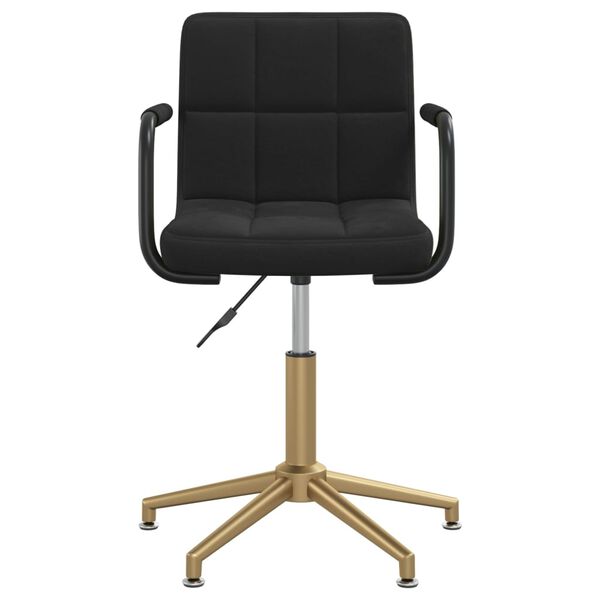 vidaXL Chaises pivotantes &agrave; manger lot de 2 noir velours
