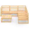 vidaXL Salon de jardin 6 pcs Bois de pin massif