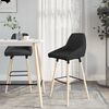 vidaXL Tabourets de bar lot de 2 noir tissu