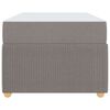 vidaXL Cadre de lit avec matelas Taupe 90 x 200 cm tissu
