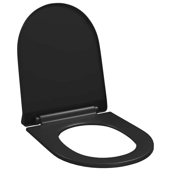 vidaXL Abattant WC &agrave; fermeture en douceur Lib&eacute;ration rapide Noir