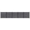 vidaXL Ensemble de Cl&ocirc;ture 5 pc 872 x 186 cm WPC et Aluminium Gris