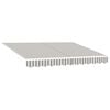 vidaXL Toile de rechange pour auvent Gris clair et blanc 431 x 295 cm