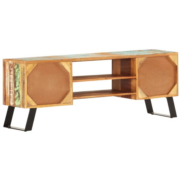 vidaXL Meuble TV 120x30x46 cm Bois de r&eacute;cup&eacute;ration massif