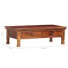 vidaXL Table basse 110 x 55 x 35 cm Bois d'acacia solide
