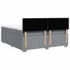 vidaXL Sommier &agrave; lattes de lit avec matelas Gris clair 200x200cm Tissu