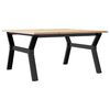 vidaXL Table basse cadre en Y 90x90x45 cm bois de pin massif et acier