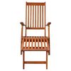 vidaXL Chaise longue d'ext&eacute;rieur repose-pied et coussin Acacia solide