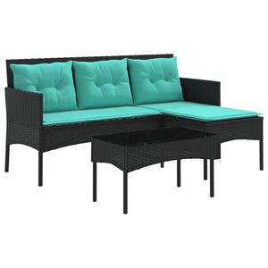 vidaXL Ensemble de canap&eacute; de jardin 2 pc polyrotin