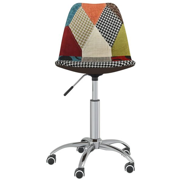 vidaXL Chaises pivotantes &agrave; manger lot de 6 Patchwork Tissu